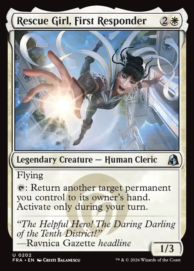 Rescue Girl, First Responder (202) – Magic: The Gathering, Reality Fracture