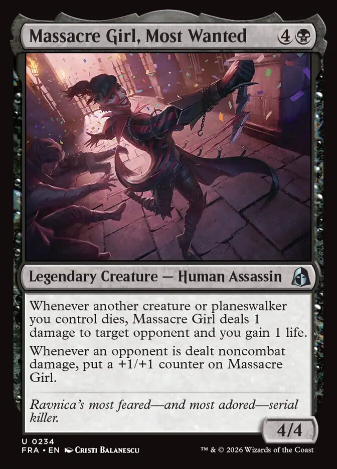 Massacre Girl, Most Wanted (234) – Magic: The Gathering, Reality Fracture