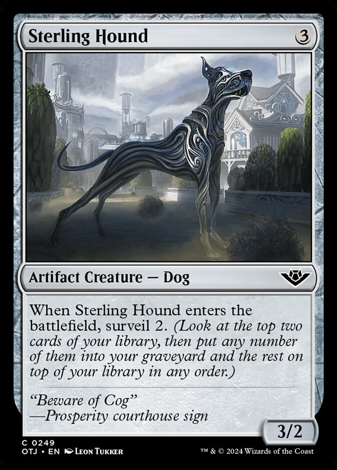 Sterling Hound (249) – Magic: The Gathering, Outlaws of Thunder Junction