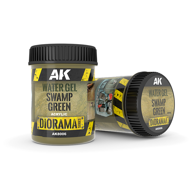 AK Interactive Water Gel Swamp Green 250 ml AK8006 – gel marron-vert pour eaux marécageuses
