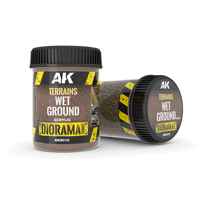 AK Interactive Terrains Wet Ground 250 ml AK8016 – texture de terre humide pour diorama