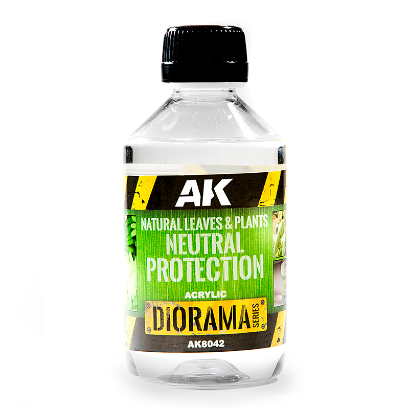 AK Interactive Natural Leaves & Plants Neutral Protection 250 ml AK8042 – conservateur pour végétation naturelle de diorama