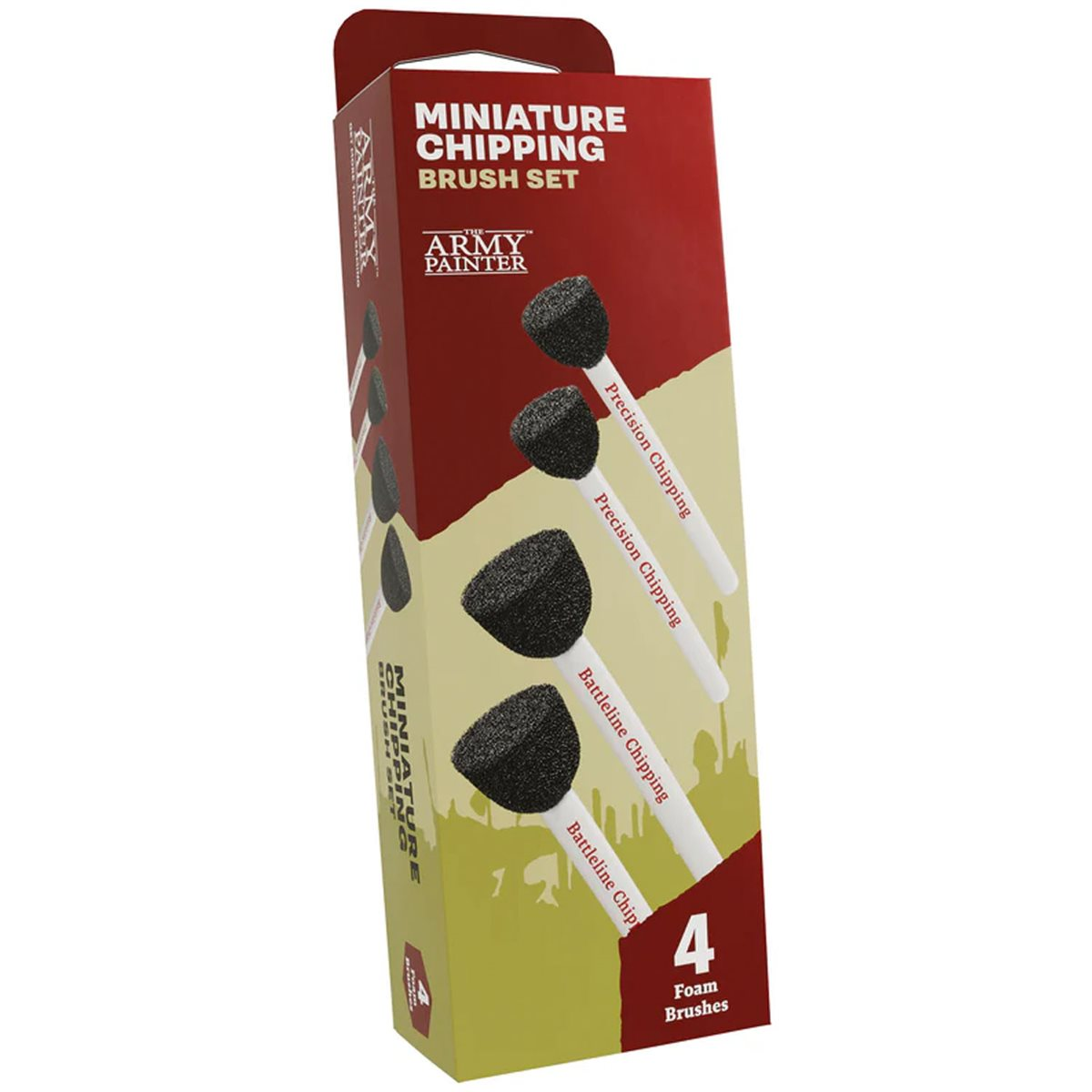 The Army Painter Miniature Chipping Brush Box Set, pinceaux mousse pour effets d’écaillage