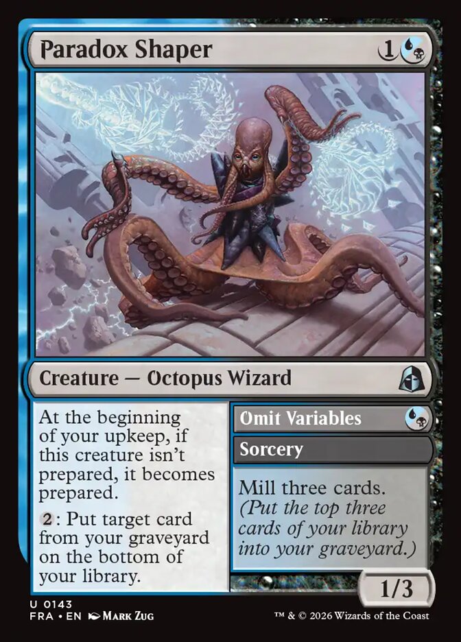 Paradox Shaper // Omit Variables (143) – Magic: The Gathering, Reality Fracture