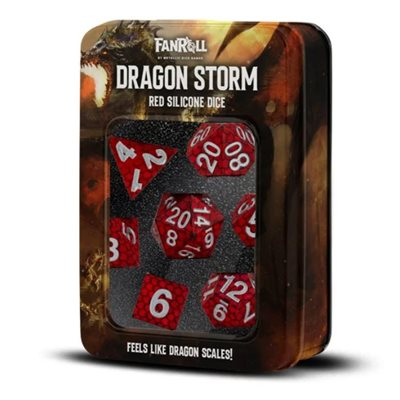 Set de 7 dés Dragon Storm Red Dragon Scales en silicone