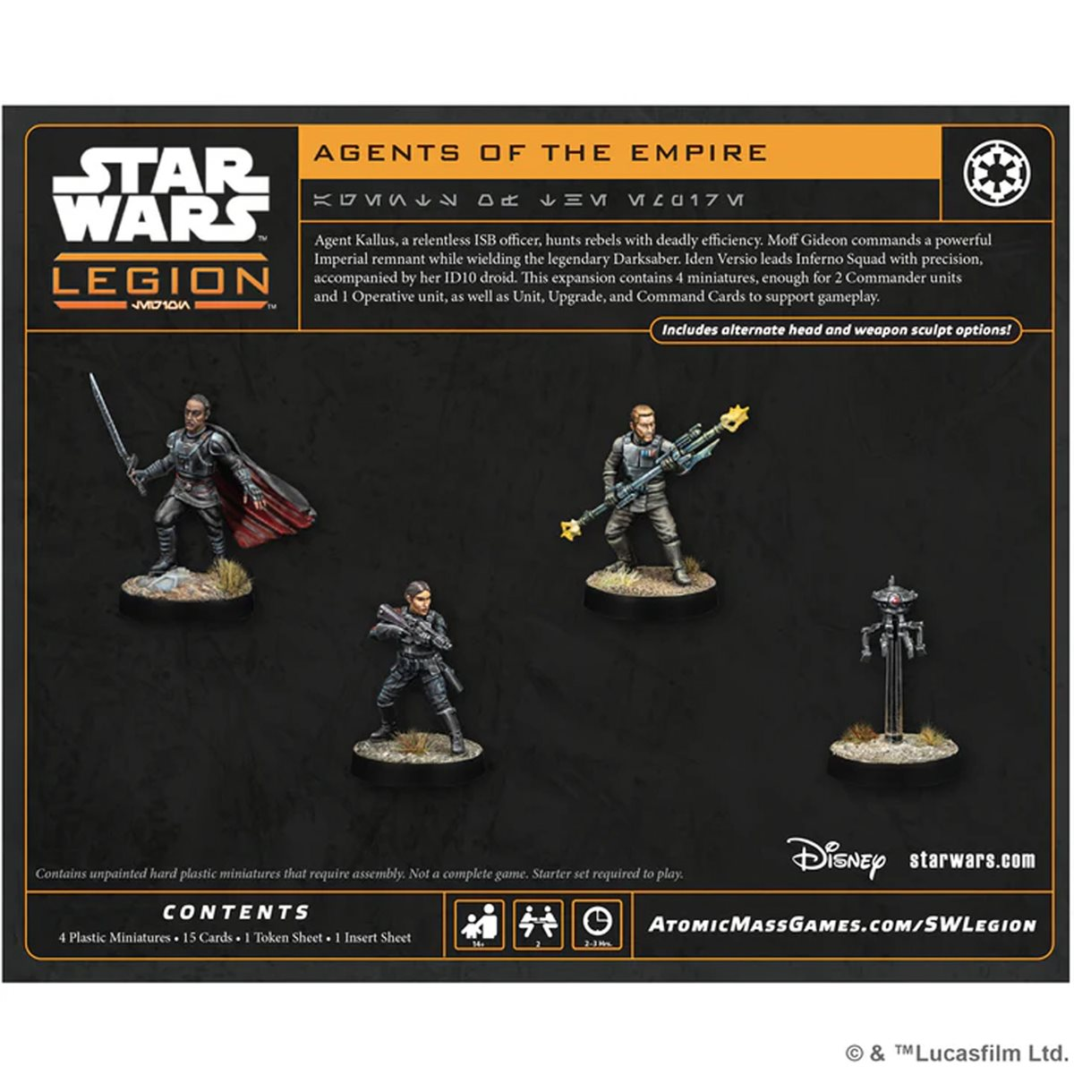 Agents of the Empire : Moff Gideon, Agent Kallus, Iden Versio et droïde ID10