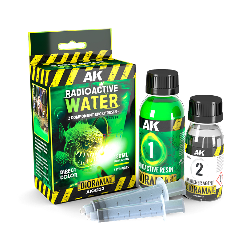 AK Interactive Radioactive Water – résine époxy bicomposante 180 ml