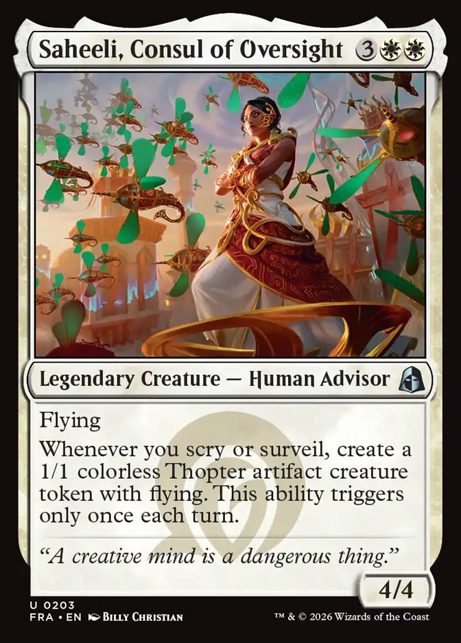 Saheeli, Consul of Oversight (203) – Magic: The Gathering, Reality Fracture