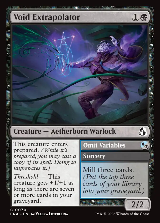 Void Extrapolator // Omit Variables (70) – Magic: The Gathering, Reality Fracture