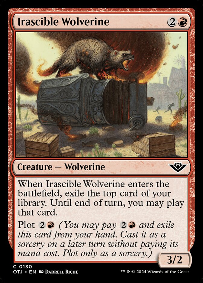 Irascible Wolverine (130) – Magic: The Gathering, Outlaws of Thunder Junction