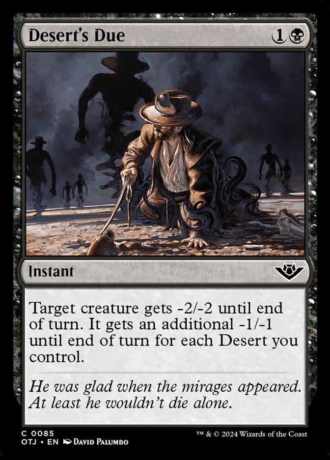 Desert's Due (85) – Magic: The Gathering, Outlaws of Thunder Junction [Foil]