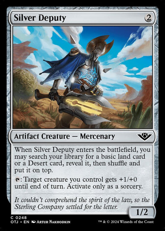 Silver Deputy (248) – Magic: The Gathering, Outlaws of Thunder Junction [Foil]