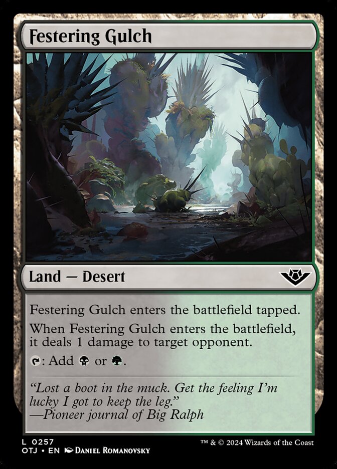 Festering Gulch (257) – Magic: The Gathering, Outlaws of Thunder Junction [Foil]