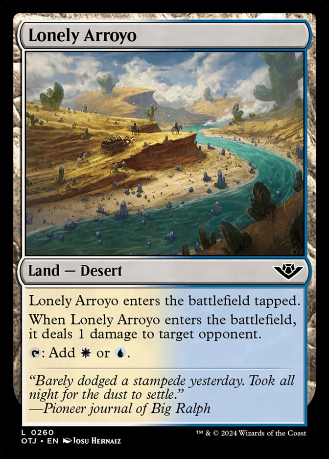 Lonely Arroyo (260) – Magic: The Gathering, Outlaws of Thunder Junction [Foil]