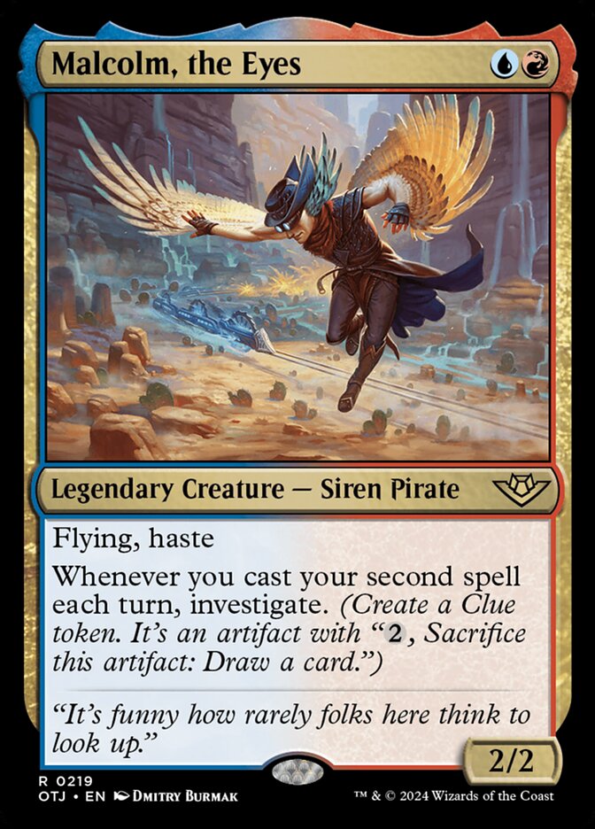 Malcolm, the Eyes (219) – Magic: The Gathering, Outlaws of Thunder Junction [Foil]