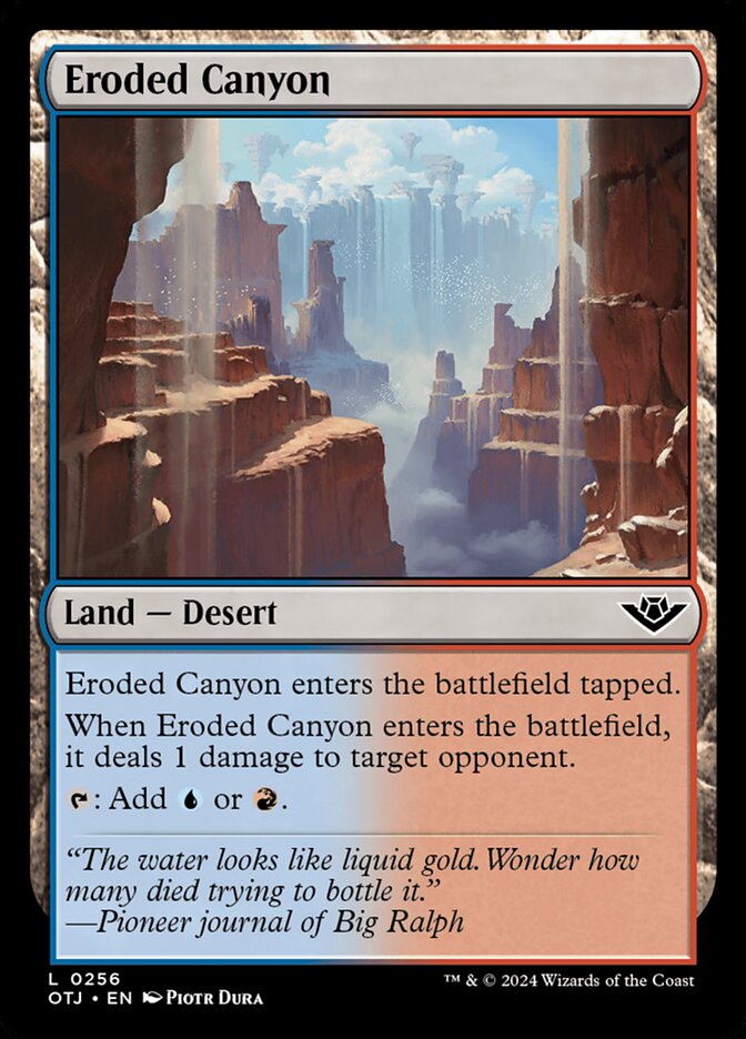 Eroded Canyon (256) – Magic: The Gathering, Outlaws of Thunder Junction [Foil]