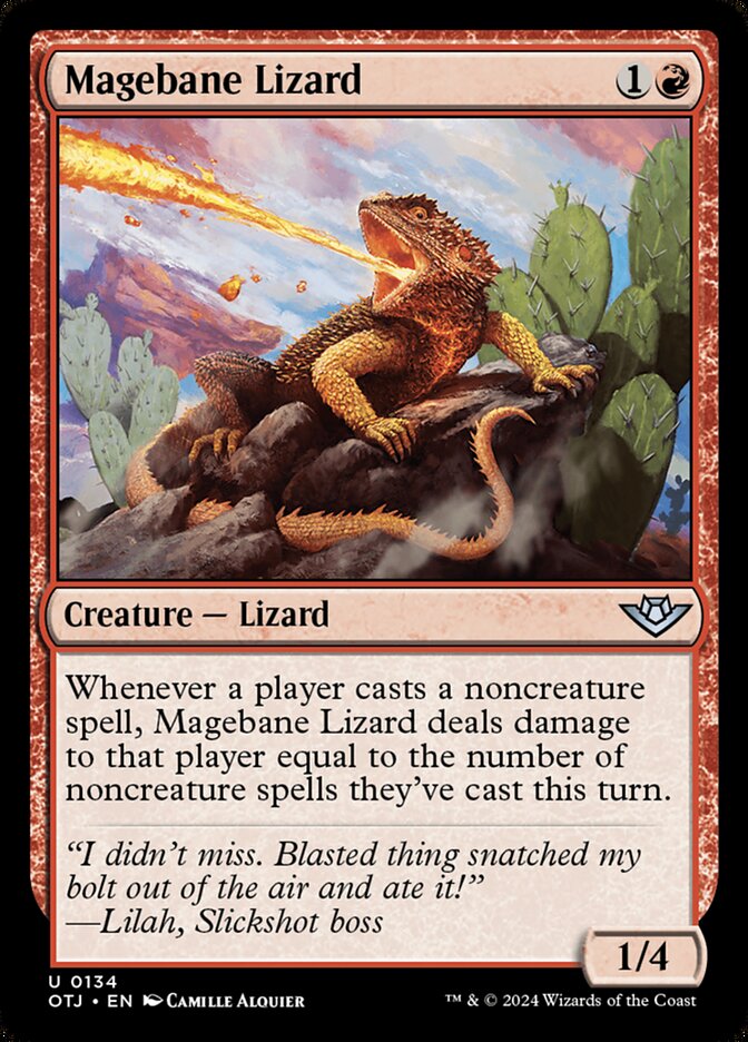 Magebane Lizard (134) – Magic: The Gathering, Outlaws of Thunder Junction