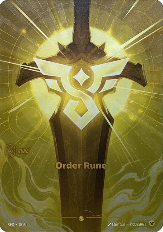 Order Rune (Alternate Art) (SFD-R06a) – Riftbound [Foil]