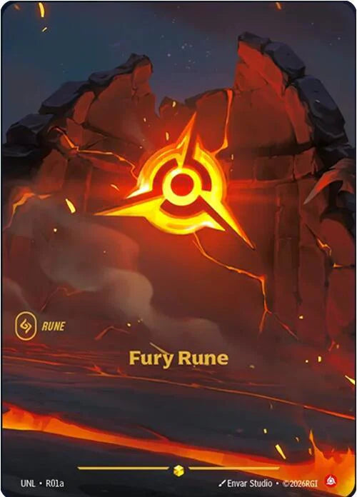 Fury Rune (Alternate Art) (UNL-R01a) – Riftbound [Foil]