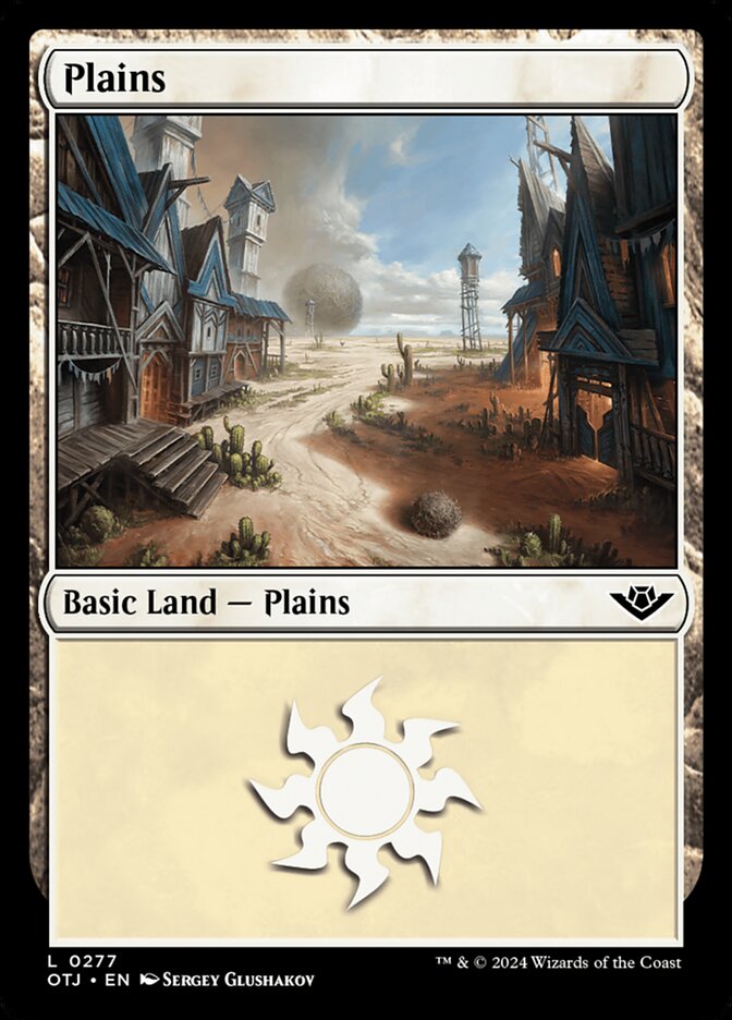 Plains (277) – Magic: The Gathering, Outlaws of Thunder Junction [Foil]