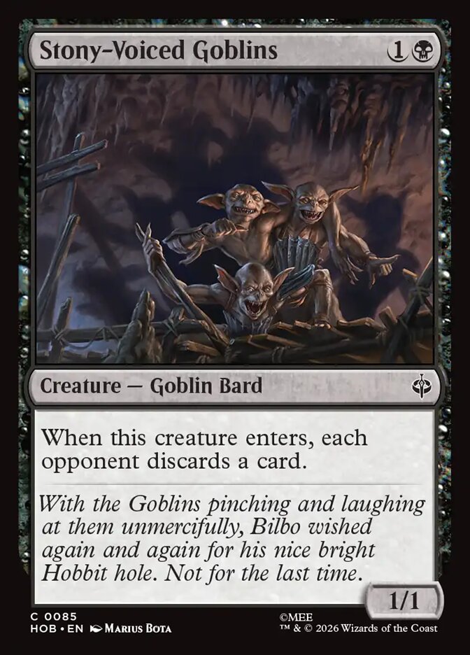 Stony-Voiced Goblins (HOB-85) – MTG [Foil]