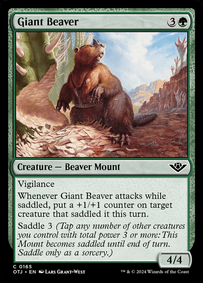 Giant Beaver (165) – Magic: The Gathering, Outlaws of Thunder Junction