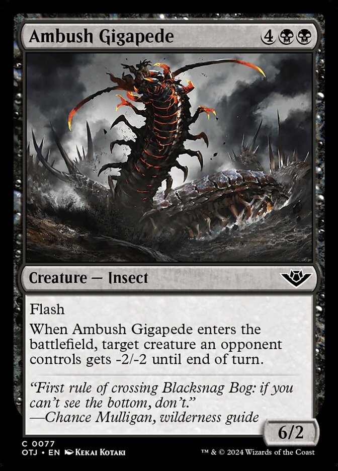 Ambush Gigapede (77) – Magic: The Gathering, Outlaws of Thunder Junction