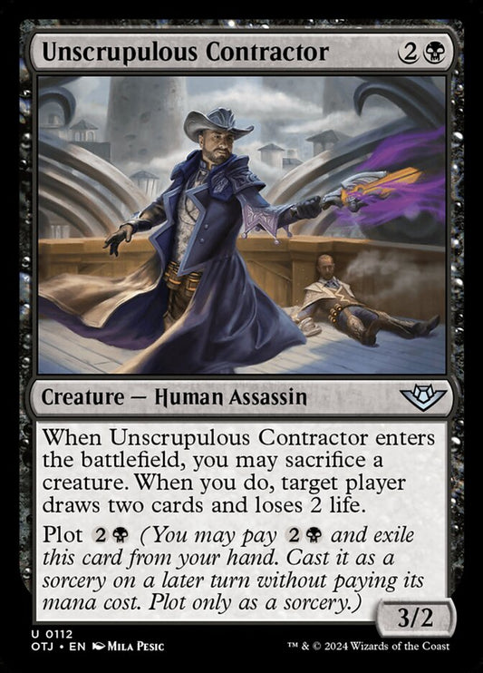 Unscrupulous Contractor (112) – Magic: The Gathering, Outlaws of Thunder Junction