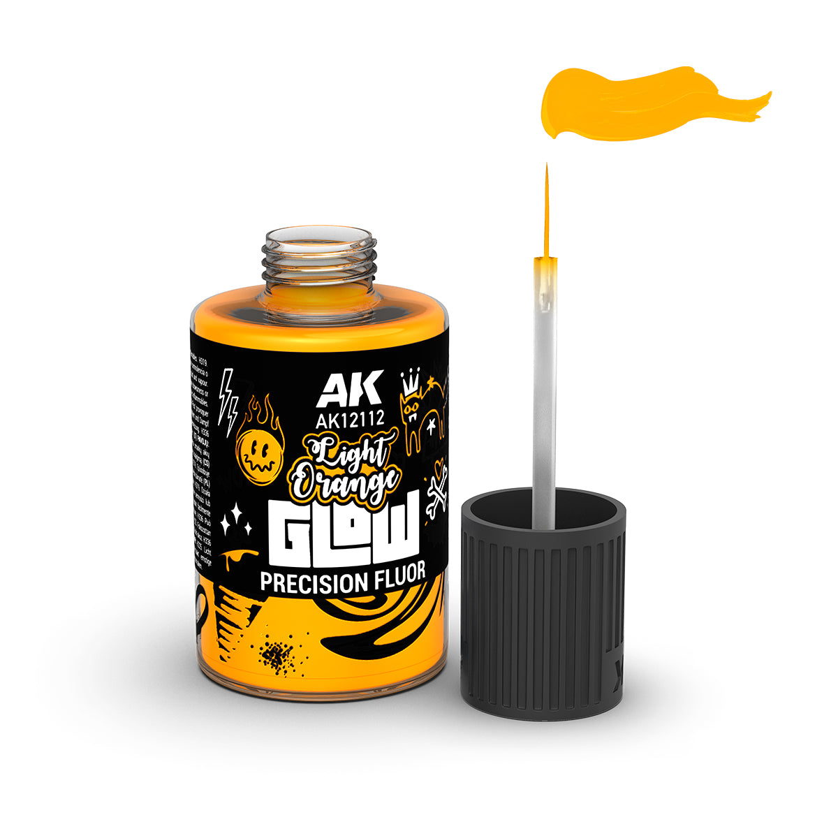 LIGHT ORANGE GLOW PRECISION FLUOR  AK Interactive