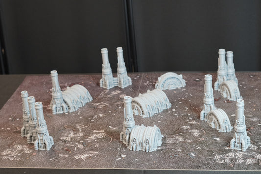 Turbines industrielles 28-32 mm | Décors Wargame 3D
