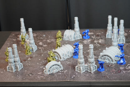 Turbines industrielles 28-32 mm | Décors Wargame 3D