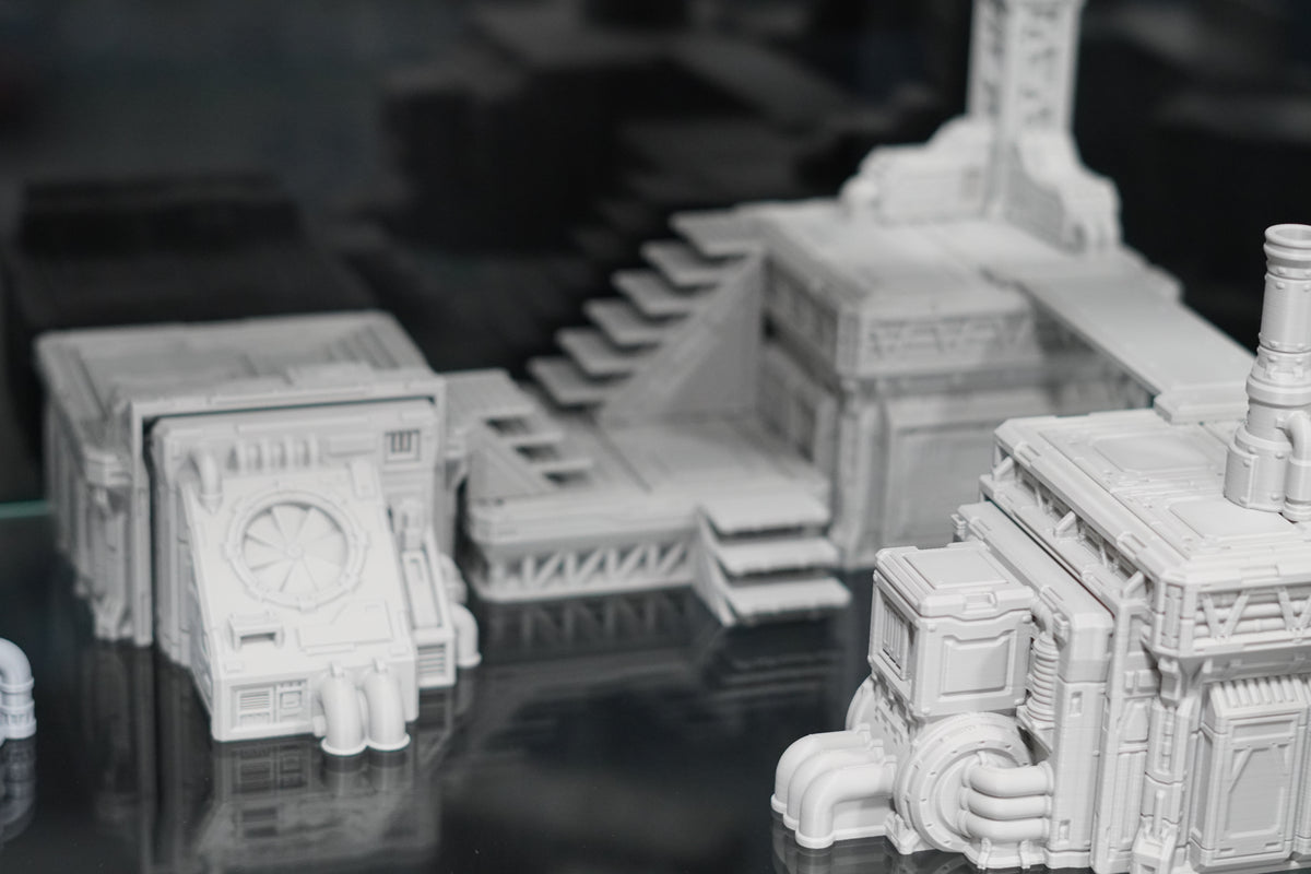 District 0012 – Complexe industriel modulaire | Décors Sci-Fi 28–32 mm