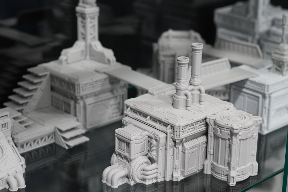 District 0012 – Complexe industriel modulaire | Décors Sci-Fi 28–32 mm