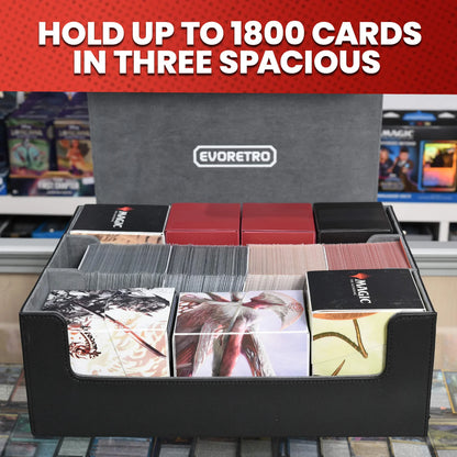Boîte de rangement magnétique EVORETRO pour cartes de deck 1800 cartes