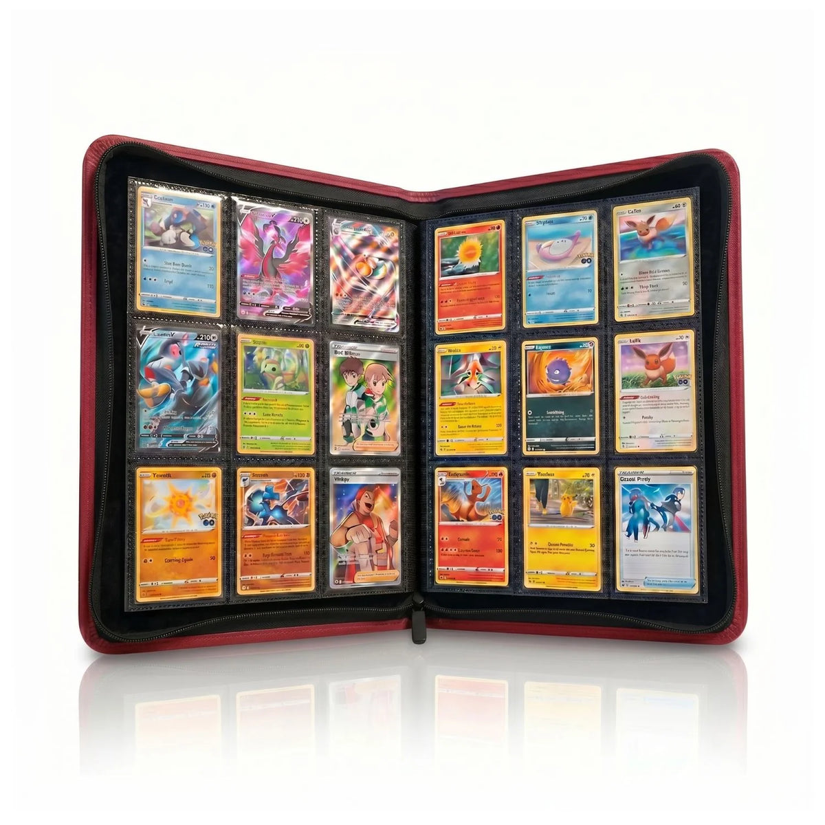 Cartable à fermeture éclair à 9 pochettes EVORETRO pour 360 cartes de collection
