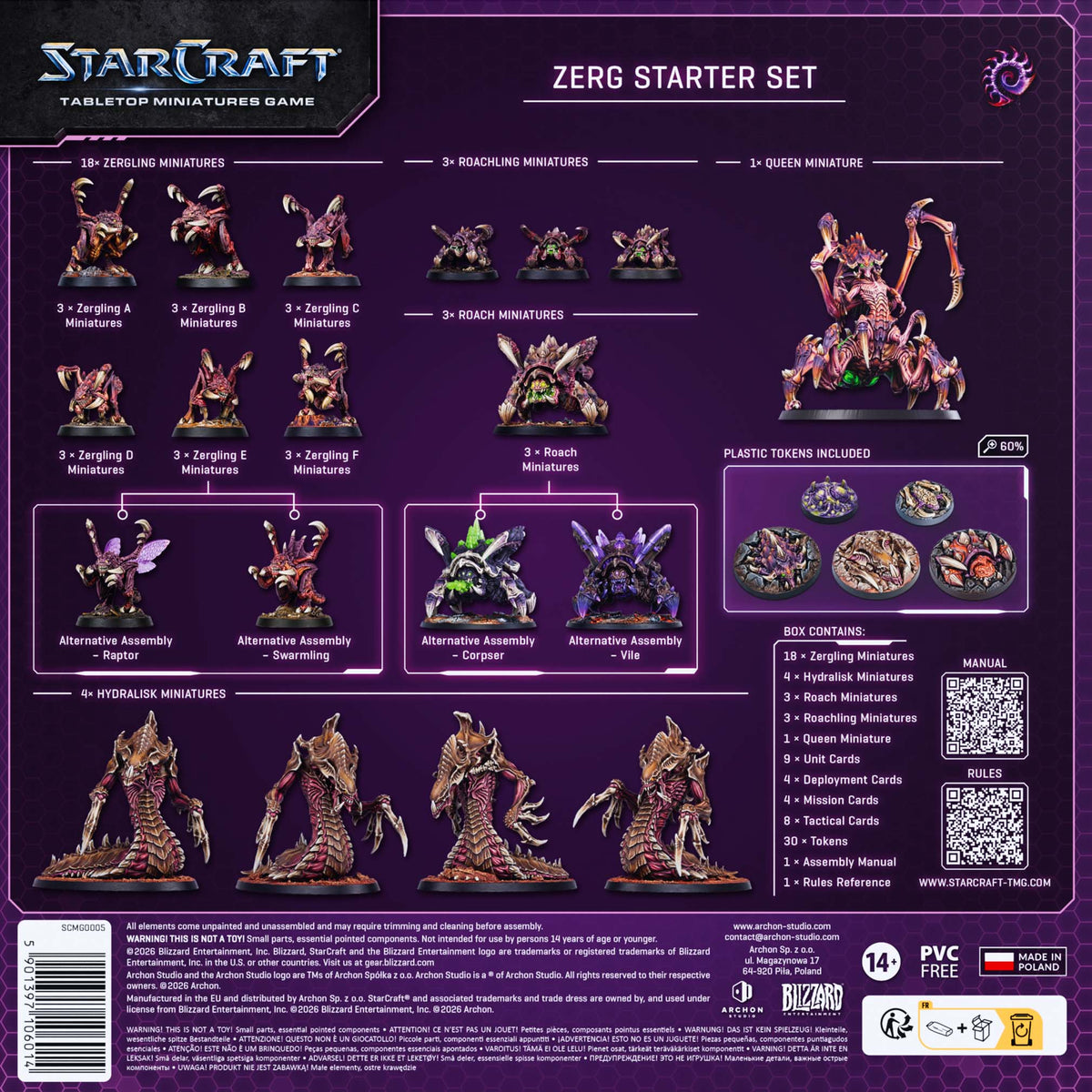 STARCRAFT: TABLETOP MINIATURES GAME  STARTER SET - ZERG (ANGLAIS)