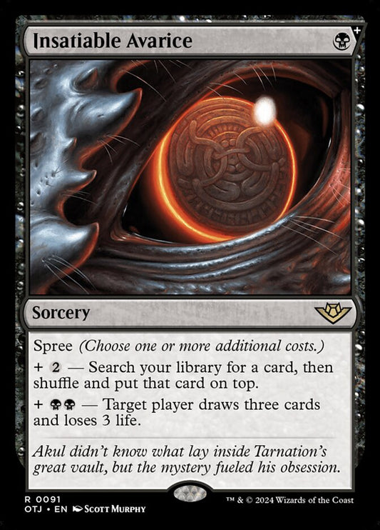 Insatiable Avarice (91) – Magic: The Gathering, Outlaws of Thunder Junction [Foil]