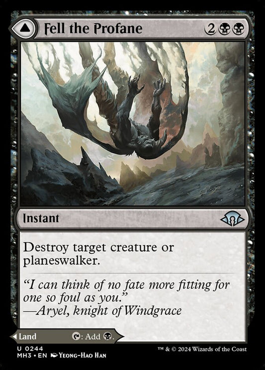 Fell the Profane // Fell Mire (244) – Magic: The Gathering, Modern Horizons 3