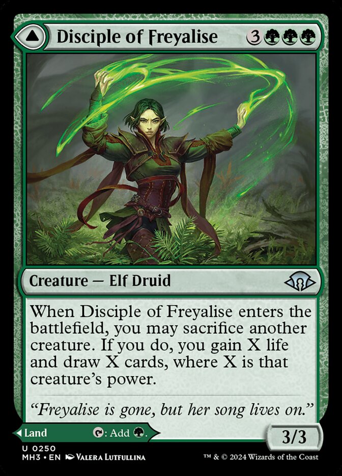 Disciple of Freyalise // Garden of Freyalise (250) – Magic: The Gathering, Modern Horizons 3