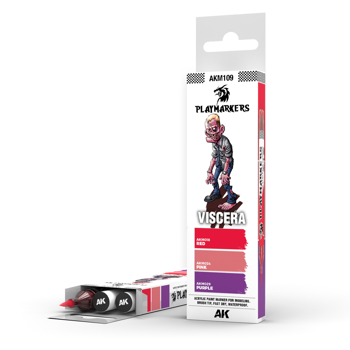 Coffret AK Interactive Playmarkers Viscera, trois marqueurs