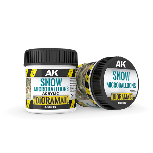 AK Interactive Snow Microballoons – texture poudreuse de neige 100 ml