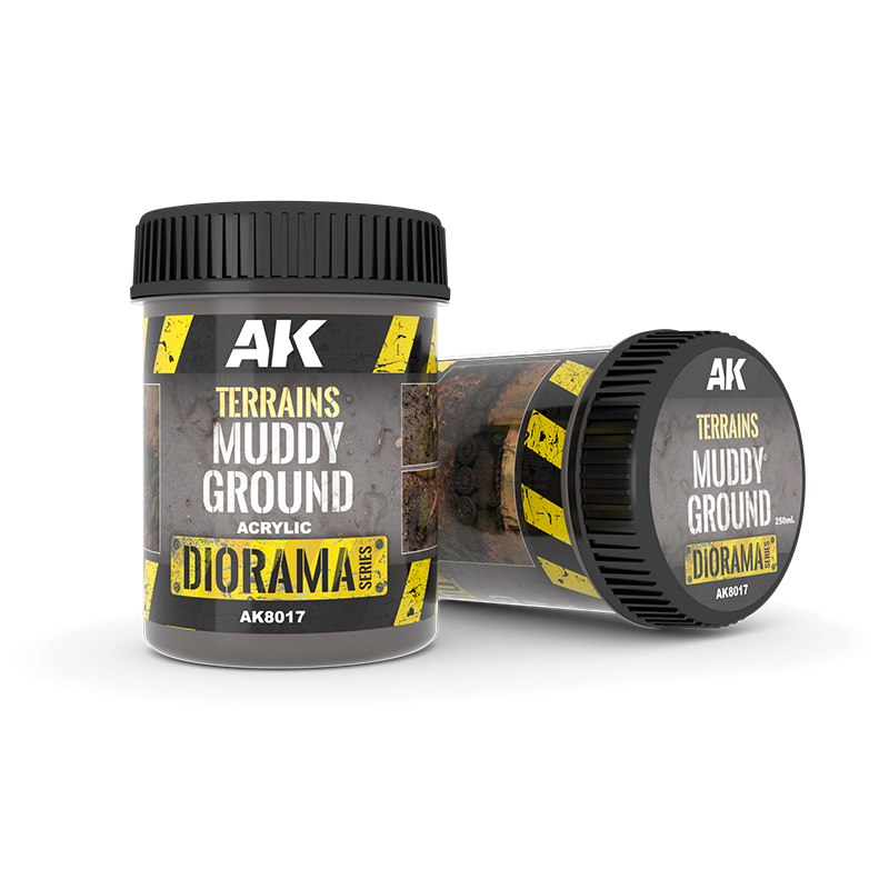 AK Interactive Terrains Muddy Ground 250 ml AK8017 – texture de boue pour diorama