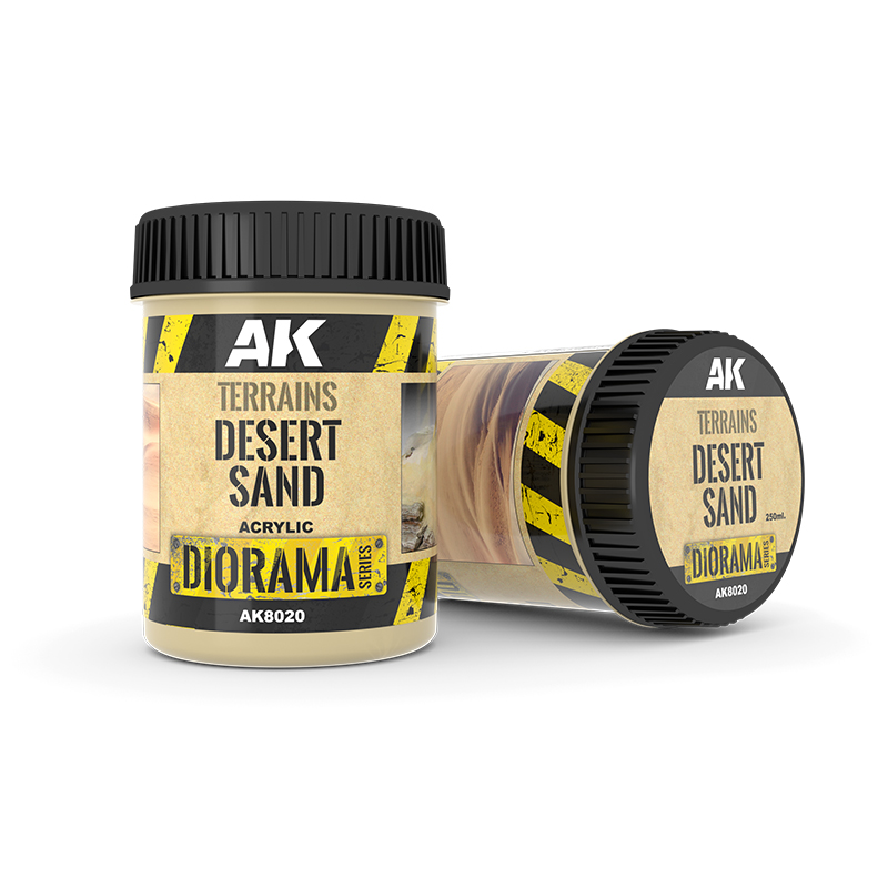 AK Interactive Terrains Desert Sand 250 ml AK8020 – texture de sable désertique pour diorama