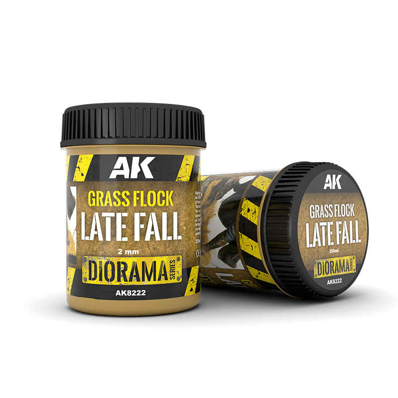 AK Interactive Grass Flock 2 mm Late Fall 250 ml AK8222 – herbe de diorama de fin d’automne