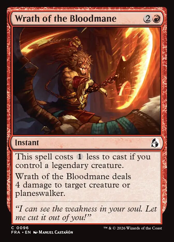 Wrath of the Bloodmane (96) – Magic: The Gathering, Reality Fracture