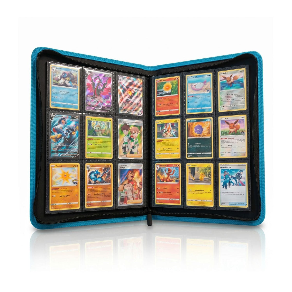 Cartable à fermeture éclair à 9 pochettes EVORETRO pour 360 cartes de collection