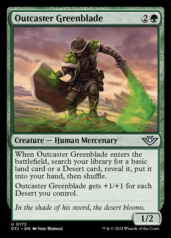 Outcaster Greenblade (172) – Magic: The Gathering, Outlaws of Thunder Junction