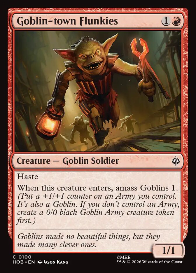 Goblin-town Flunkies (HOB-100) – MTG [Foil]