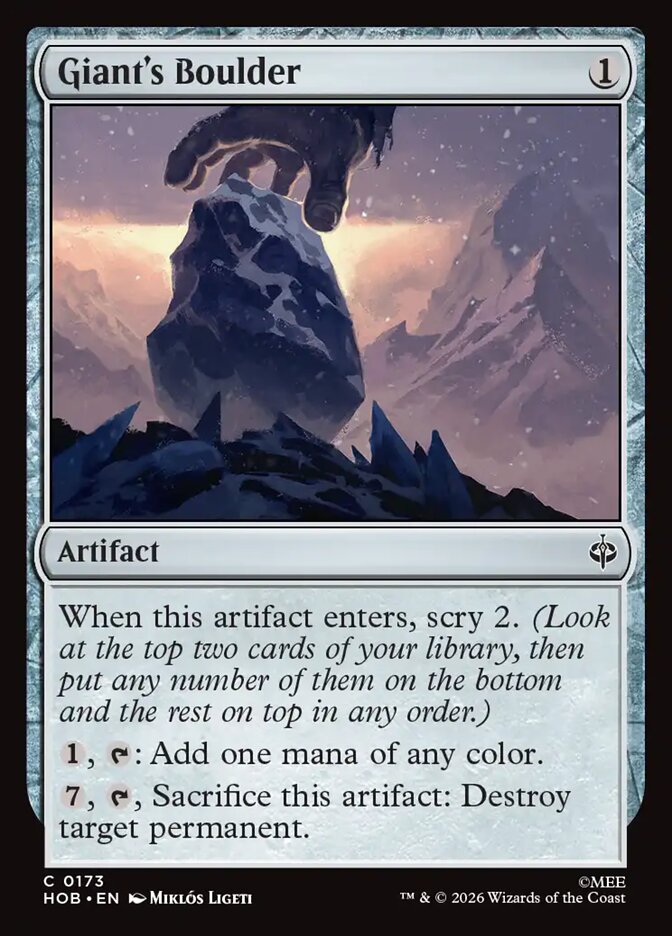 Giant's Boulder (HOB-173) – MTG [Foil]