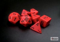 Set Chessex de 7 dés opaques rouges avec chiffres noirs